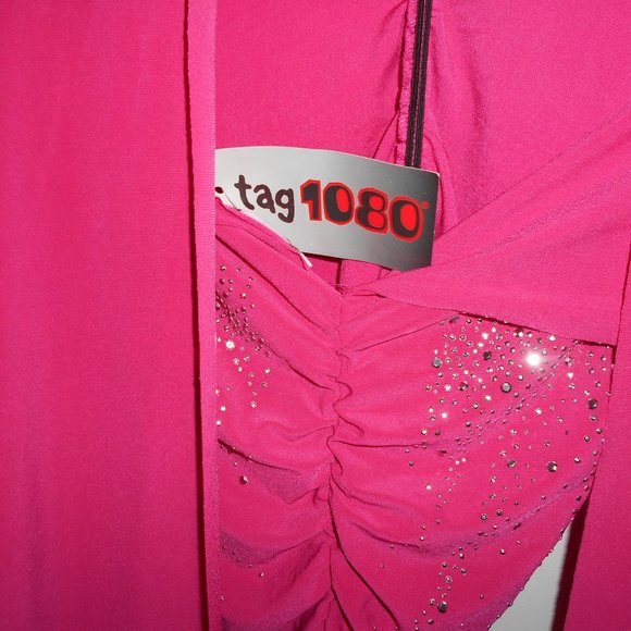 Unique 2 piece Pink Studded Outfit -- Shorts & Top Adult Size - Picture 5 of 7